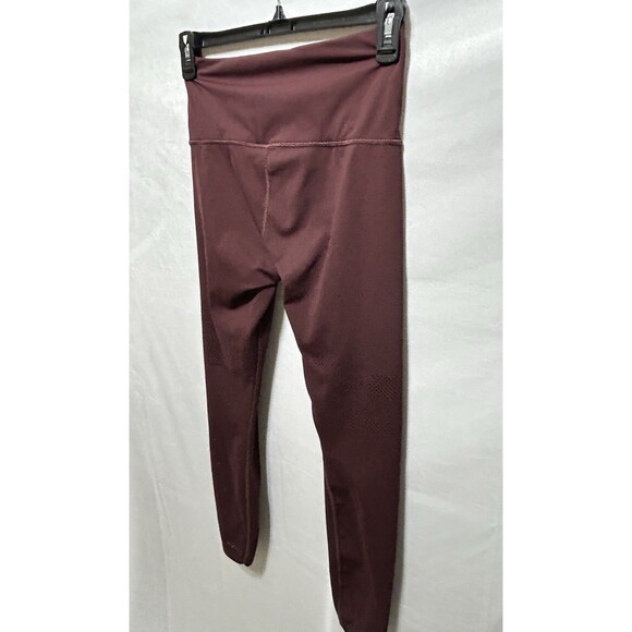 Athleta Persistence Laser Cut Womens‎ S Maroon Leggings - Picture 10 of 13